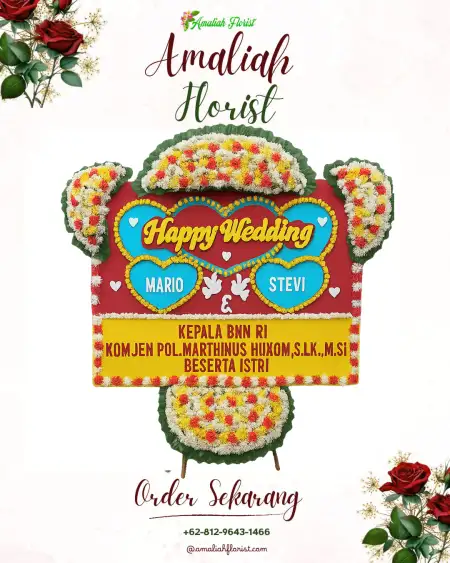 Papan Bunga Pernikahan Longok
